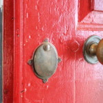 door knob detail in historic home