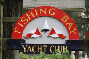 Fishing Bay Yacht Club sign