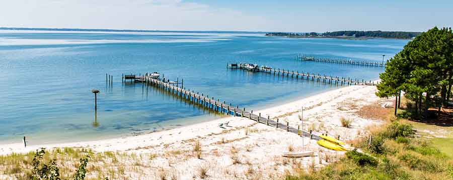 Piers on Virginia Shoreline